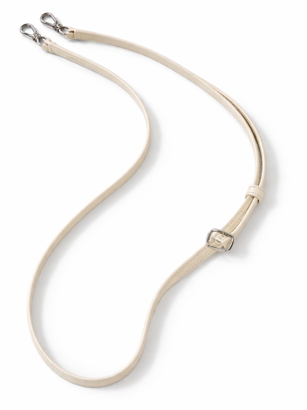 Staud ivory leather crossbody strap adjustable silver hardware authentic
